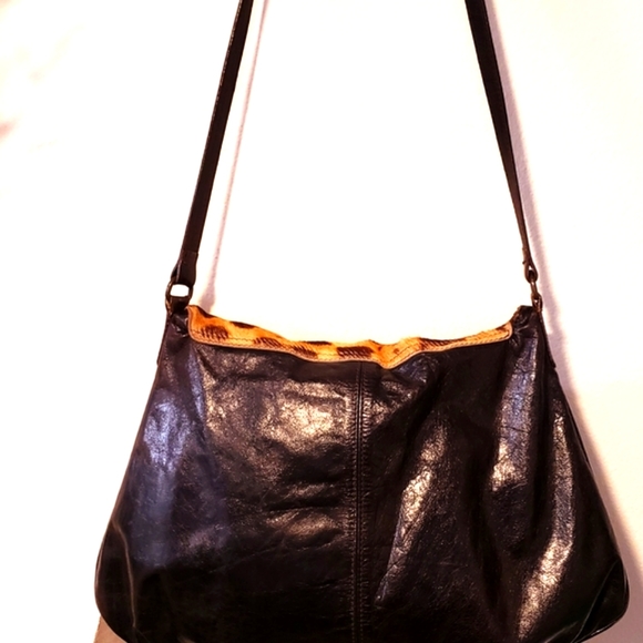 MAURIZIO TAIUTI Leopard Print Calf Hair Blk LTR Messenger- EUC - Picture 8 of 11